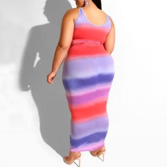 Plus Size Tie Dye Cami Top & Skirt Set sz 1X - Picture 2 of 2